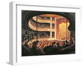 Entertainment at the Garrison Theatre, Bayeux, 1946-Paul Goranson-Framed Giclee Print