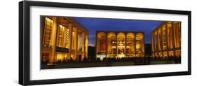 Entertainment Building Lit Up at Night, Lincoln Center, Manhattan, New York City-null-Framed Photographic Print