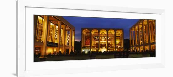 Entertainment Building Lit Up at Night, Lincoln Center, Manhattan, New York City-null-Framed Photographic Print