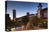 Entertainment District, Bricktown, Oklahoma City, Oklahoma, USA-Walter Bibikow-Stretched Canvas