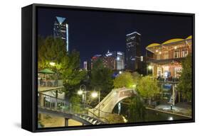 Entertainment District, Bricktown, Oklahoma City, Oklahoma, USA-Walter Bibikow-Framed Stretched Canvas