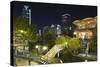 Entertainment District, Bricktown, Oklahoma City, Oklahoma, USA-Walter Bibikow-Stretched Canvas