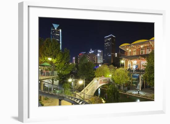 Entertainment District, Bricktown, Oklahoma City, Oklahoma, USA-Walter Bibikow-Framed Photographic Print