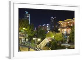 Entertainment District, Bricktown, Oklahoma City, Oklahoma, USA-Walter Bibikow-Framed Photographic Print