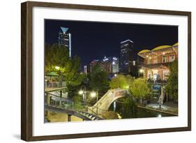 Entertainment District, Bricktown, Oklahoma City, Oklahoma, USA-Walter Bibikow-Framed Photographic Print