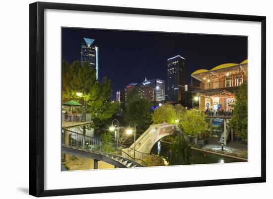 Entertainment District, Bricktown, Oklahoma City, Oklahoma, USA-Walter Bibikow-Framed Photographic Print