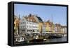 Entertainment District Nyhavn, Copenhagen, Scandinavia-Axel Schmies-Framed Stretched Canvas