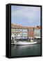 Entertainment District Nyhavn, Tourists, Copenhagen, Denmark, Scandinavia-Axel Schmies-Framed Stretched Canvas