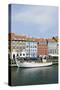 Entertainment District Nyhavn, Tourists, Copenhagen, Denmark, Scandinavia-Axel Schmies-Stretched Canvas