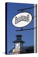 Entertainment District Sign, Bricktown, Oklahoma City, Oklahoma, USA-Walter Bibikow-Stretched Canvas