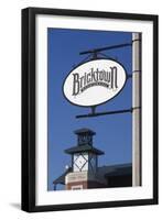 Entertainment District Sign, Bricktown, Oklahoma City, Oklahoma, USA-Walter Bibikow-Framed Photographic Print