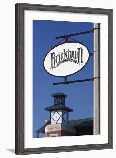 Entertainment District Sign, Bricktown, Oklahoma City, Oklahoma, USA-Walter Bibikow-Framed Photographic Print