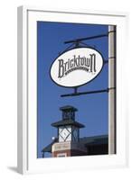 Entertainment District Sign, Bricktown, Oklahoma City, Oklahoma, USA-Walter Bibikow-Framed Photographic Print