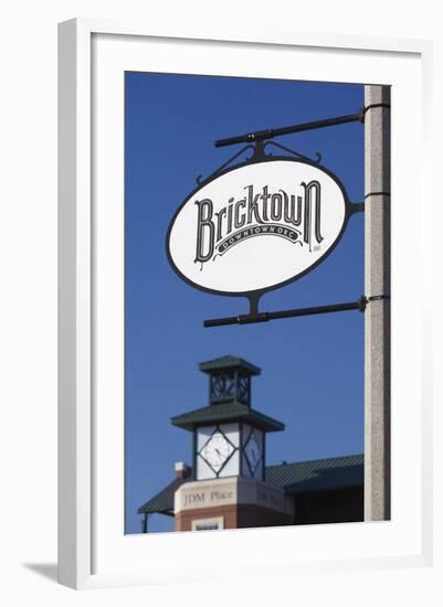 Entertainment District Sign, Bricktown, Oklahoma City, Oklahoma, USA-Walter Bibikow-Framed Photographic Print