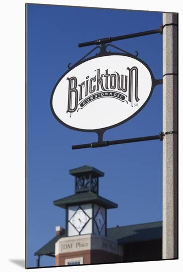 Entertainment District Sign, Bricktown, Oklahoma City, Oklahoma, USA-Walter Bibikow-Mounted Photographic Print