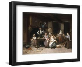 Entertainment for the Baby, 1876-Charles Auguste Lobbedez-Framed Giclee Print