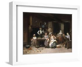 Entertainment for the Baby, 1876-Charles Auguste Lobbedez-Framed Giclee Print