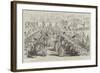 Entertainment Given to British and American Naval Officers at Honolulu (Sandwich Islands)-null-Framed Giclee Print