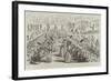 Entertainment Given to British and American Naval Officers at Honolulu (Sandwich Islands)-null-Framed Giclee Print