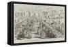 Entertainment Given to British and American Naval Officers at Honolulu (Sandwich Islands)-null-Framed Stretched Canvas