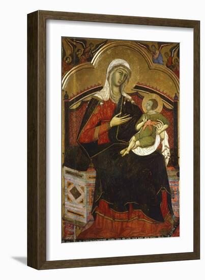 Enthroned Madonna and Child, 13th Century by an Unknown Italian Artist-null-Framed Giclee Print