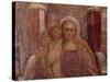 Enthroned Madonna and Child from Basilica of San Giulio, Island of San Giulio, Orta San Giulio-null-Stretched Canvas