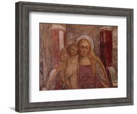 Enthroned Madonna and Child from Basilica of San Giulio, Island of San Giulio, Orta San Giulio-null-Framed Giclee Print