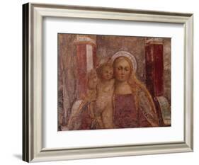 Enthroned Madonna and Child from Basilica of San Giulio, Island of San Giulio, Orta San Giulio-null-Framed Giclee Print