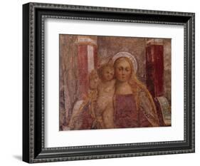 Enthroned Madonna and Child from Basilica of San Giulio, Island of San Giulio, Orta San Giulio-null-Framed Giclee Print