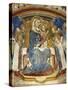 Enthroned Madonna and Child with Angels-null-Stretched Canvas