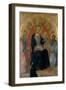 Enthroned Madonna and Child with Four Angels, Two Saints and a Benefactor, C.1400-Paolo Di Giovanni Fei-Framed Giclee Print