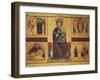 Enthroned Madonna and Child with Four Marian Stories-Margarito d'Arezzo-Framed Giclee Print