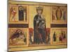 Enthroned Madonna and Child with Four Marian Stories-Margarito d'Arezzo-Mounted Giclee Print