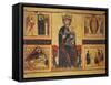 Enthroned Madonna and Child with Four Marian Stories-Margarito d'Arezzo-Framed Stretched Canvas