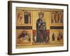 Enthroned Madonna and Child with Four Marian Stories-Margarito d'Arezzo-Framed Giclee Print