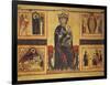 Enthroned Madonna and Child with Four Marian Stories-Margarito d'Arezzo-Framed Giclee Print