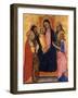 Enthroned Madonna and Child with Four Saints, C.1400-null-Framed Giclee Print