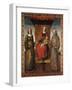 Enthroned Madonna and Child with Saints Bernardino and Catherine of Alexandria-Vincenzo Foppa-Framed Giclee Print