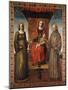 Enthroned Madonna and Child with Saints Bernardino and Catherine of Alexandria-Vincenzo Foppa-Mounted Giclee Print