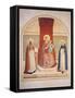 Enthroned Madonna and Child with Saints-Fra Angelico-Framed Stretched Canvas