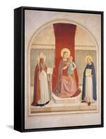 Enthroned Madonna and Child with Saints-Fra Angelico-Framed Stretched Canvas
