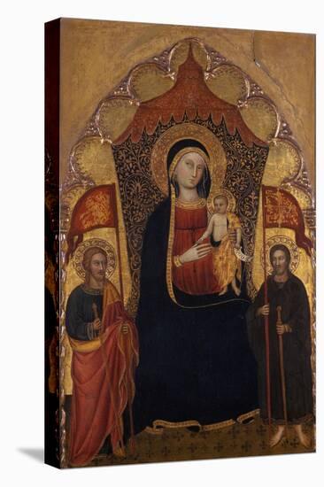 Enthroned Madonna and Child with the Apostle Jacob the Elder and St. Ranieri, C.1410-20-Turino Vanni-Stretched Canvas