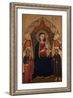 Enthroned Madonna and Child with the Apostle Jacob the Elder and St. Ranieri, C.1410-20-Turino Vanni-Framed Giclee Print