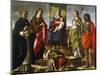 Enthroned Madonna and Child,-Niccolo Rondinelli-Mounted Giclee Print