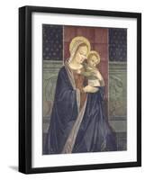 Enthroned Madonna with Child, 15th C-null-Framed Art Print