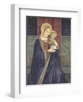 Enthroned Madonna with Child, 15th C-null-Framed Art Print