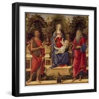Enthroned Madonna with Child and Saints, 1485-Sandro Botticelli-Framed Giclee Print