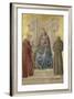 Enthroned Madonna with Child and Saints Gerhard and Katharina, C.1450-Paolo Di Stefano Badaloni Schiavo-Framed Giclee Print