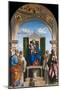 Enthroned Madonna with Child and Saints Peter, Romuald, Benedict and Paul, Ca 1595-Giovanni Battista Cima Da Conegliano-Mounted Giclee Print