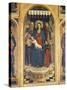 Enthroned Madonna with Child Between Angels with Musical Instruments-Vincenzo Foppa-Stretched Canvas